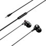 Vention Echo Lite Auriculares Intrauditivos con Micrófono, Jack 3,5 mm, Negro